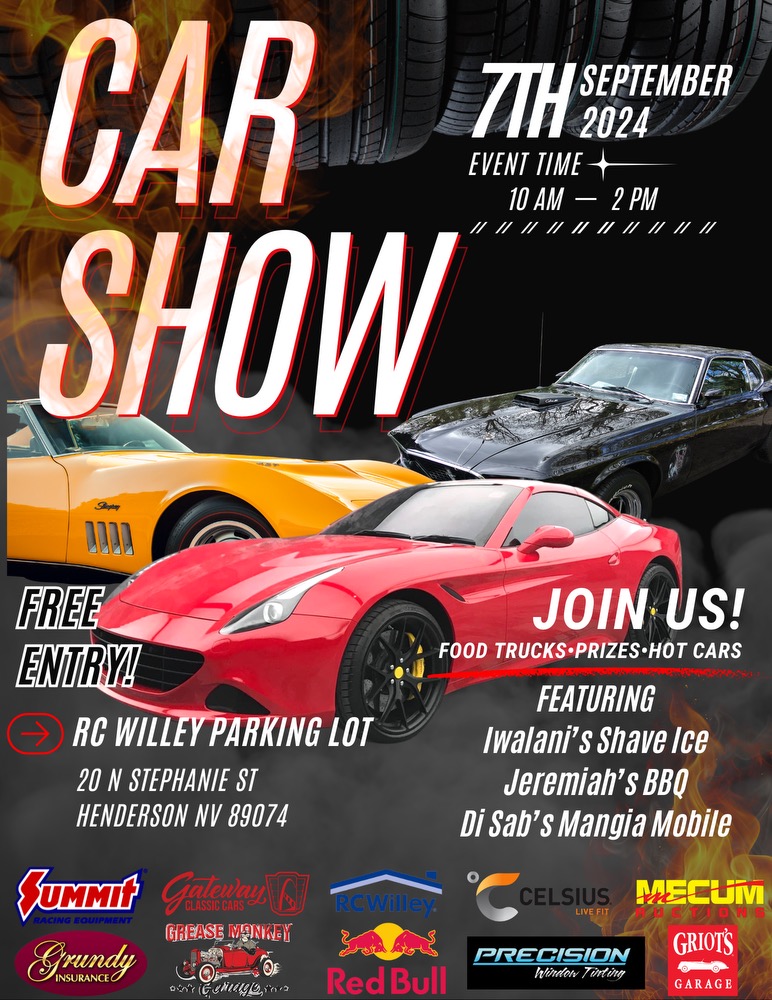 Black and Red Bold Car Show Flyer – 1